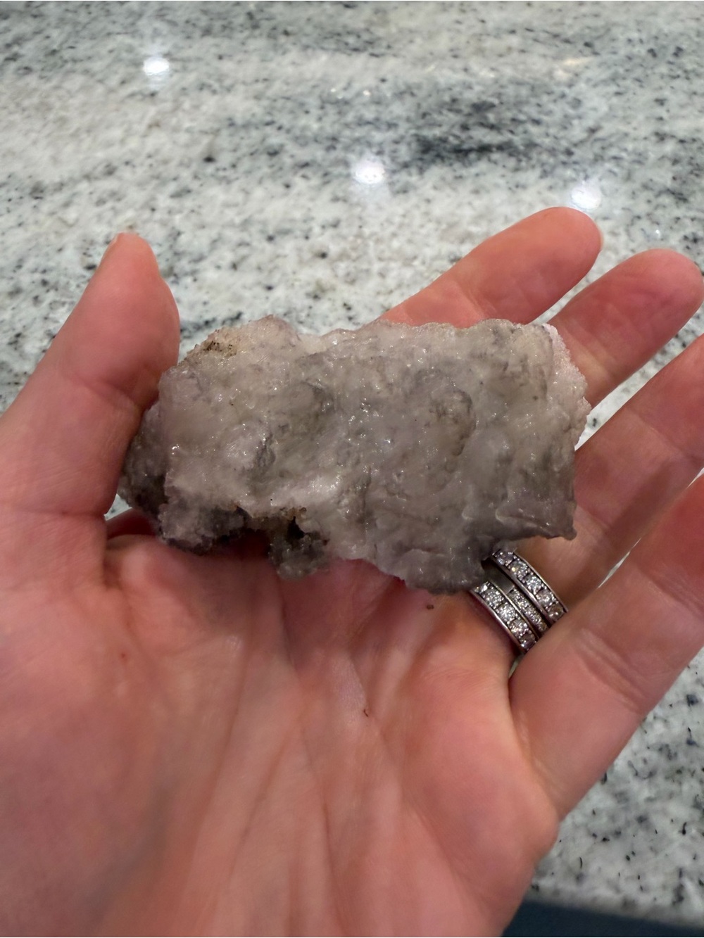 Natural Quartz Cluster Decorative Stone - Gray